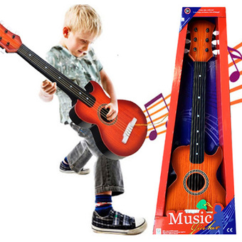 Kids Toys ของเล่น กีตาร์ลายไม้ สำหรับเด็กเล่น