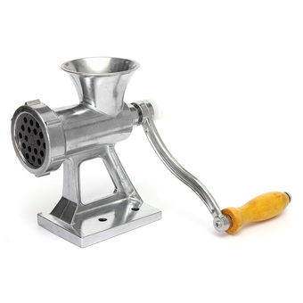 S &amp; F Heavy Duty Hand Operated Meat Grinder Beef Noodle Pasta Sausages Maker (Silver)