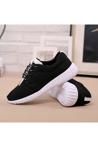 New Women&#039;s Running Shoes Casual Sports Shoes Breathable Mesh Sneakers Light Black Color
