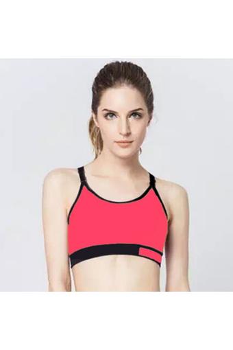 Bralida sportswear ชุดชั้นในสปอร์ตบรา Sports Bra รุ่น Sweet Lady ชุดชั้นในสำหรับใส่ออกกำลังกายและเล่นโยคะ Black/Orange สีดำขลิบส้ม