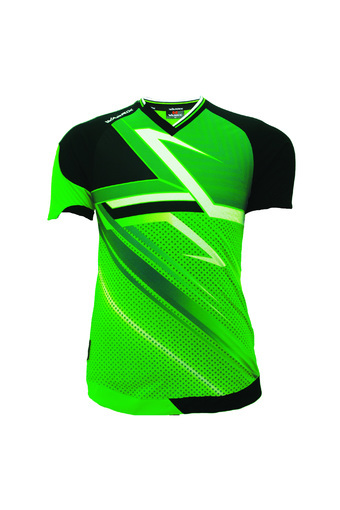 WARRIX SPORT เสื้อฟุตบอลพิมพ์ลาย WA-1501W สีเขียว-ดำ