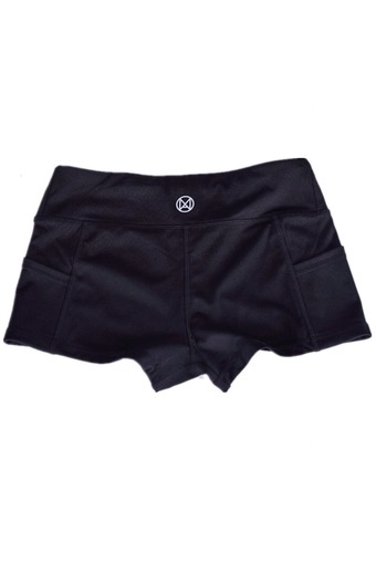 LALANG Hot Women Running Shorts Breathable Sport Short Pants (Black)