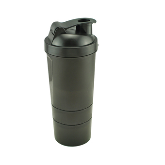 Carejoy Protein Shaker Three Layers of Blender Mixer 500-600ml (Black)