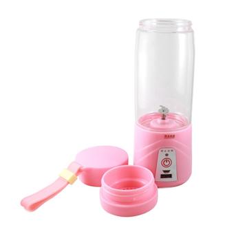 Telecorsa Portable electric juice cup เครื่องปั่นน้ำผลไม้แบบพกพา ปั่นน้ำด้วยแบตสำรอง รุ่น juicecup (สีชมพู)