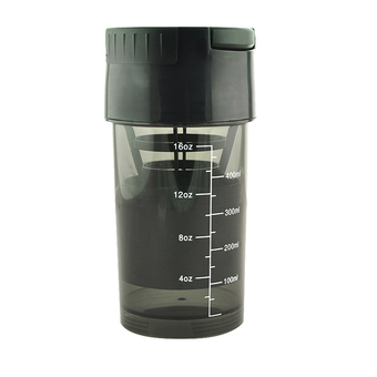 Carejoy Bottle Blender Mixer Bottle Best Protein Shaker 600-700ml (Black)