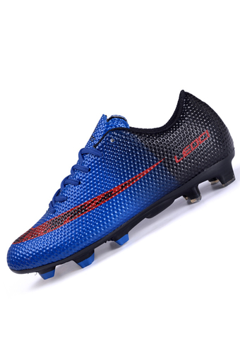 PINSV Men&#039;s Outdoor Football Shoes Boots Spike Soccer Shoes (Navy) - Intl