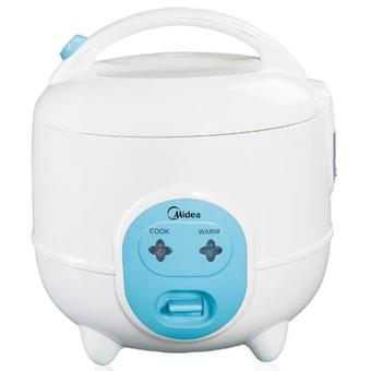 Midea หม้อหุงข้าวเคลือบเทฟล่อน 0.6 ลิตร รุ่น MR-CM06SA (สีขาว/เขียว)