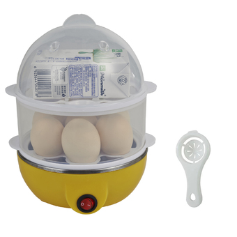 BEST Dmall เครื่องต้มไข่ หม้อนึ่งอเนกประสงค์ 2 ชั้น (Yellow) + Egg white separator