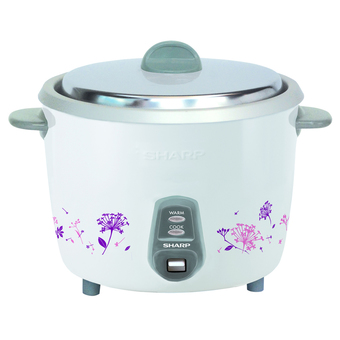 SHARP หม้อหุงข้าว 1.5 ลิตร รุ่น KSH-215.RB สีขาว