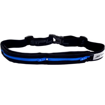 SPORTLAND กระเป๋า คาดเอว ซิปคู่ วิ่ง เทรนนิ่ง Running SPL Lycra D/Pouch RP02B BL zip