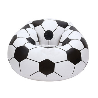 niceEshop Inflatable Football Sofa Cool Design Bean Bag High Quality Eco-friendly Pvc For Adults And Kids,Black+white, Large