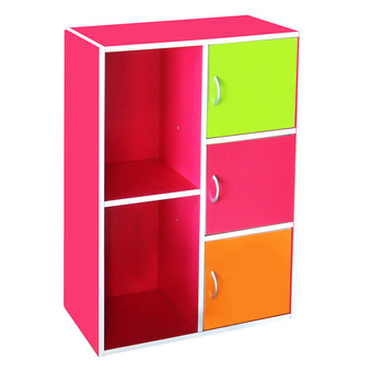 Besta ชั้นอเนกประสงค์ Free Rack 3 ประตู รุ่น CB-0016D (สีแฟนซี/ชมพู)