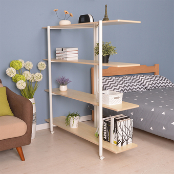 Mylazydesk ชั้นวางหนังสือ ตู้กั้นห้อง ชั้นอเนกประสงค์ รุ่น B1-1.4 สีลายไม้อ่อน ขนาด 115x65x140 cm.