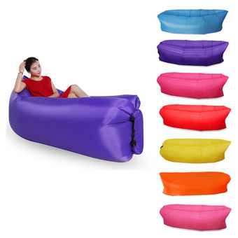 YINGYING โซฟาลม โซฟาเป่าลม ที่นอนเป่าลม ที่นอนพกพา Air SOFA โซฟาพกพา กางออก สะบัดรับลม ( สีส้ม )