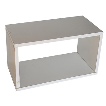 KK_Shop กล่องไม้1ช่องโล่ง รุ่น Box#1(40x23) ไม้PBfoil - สีขาว