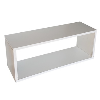 KK_Shop กล่องไม้1ช่องโล่ง รุ่น Box#1(60x23) ไม้PBfoil - สีขาว