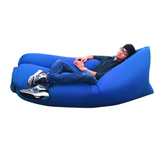 YINGYING โซฟาลม โซฟาเป่าลม ที่นอนเป่าลม ที่นอนพกพา Air SOFA โซฟาพกพา กางออก สะบัดรับลม ( สีน้ำเงิน )