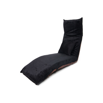 Easy Slim Floor Chair พร้อมหมอนหนุน ปรับระดับได้ (สีดำ)