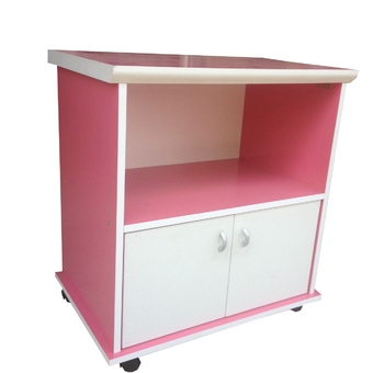NK Furniline ชั้นวางTV รุ่น TV60mini-2D(R) - สีขาว / ชมพู