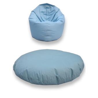 New Brand Bean Bag ทรงหยดน้ำ พร้อมที่วางเท้าขนาด 60 x 70 cm - สีฟ้า