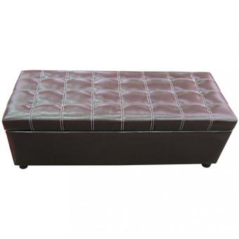 ENZIO สตูลเปิดเก็บของได้ หุ้มหนังอย่างดี รุ่น Tweed Open Stool