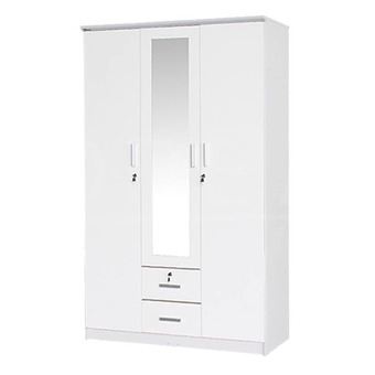 RF Furniture ตู้เสื้อผ้า 3 ประตู รุ่นW1206WM ( สีขาว )