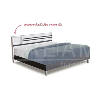 RF Furniture เตียงนอนขนาด 5 ฟุต ขาลอย รุ่น B509 ( สีโอ๊ค/ ขาว )