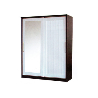 RF Furniture ตู้เสื้อผ้าบานเลื่อน กระจก 2 บาน 150 ซ.ม. รุ่น W-W143 ( สีโอ๊ค/ขาว )