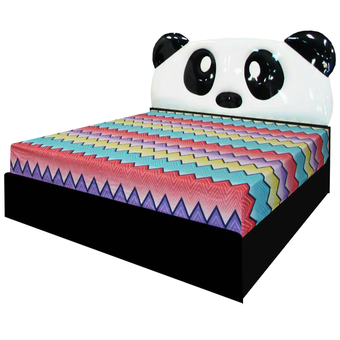 PT เตียงนอนหัวเบาะหนังแฟนซี ขนาด 6 ฟุต รุ่น Panda-6 (สีโอ๊ค)