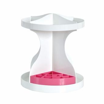 ShopSmart ชั้นวางเครื่องสำอางทรงกลม สีขาว(White)(White)