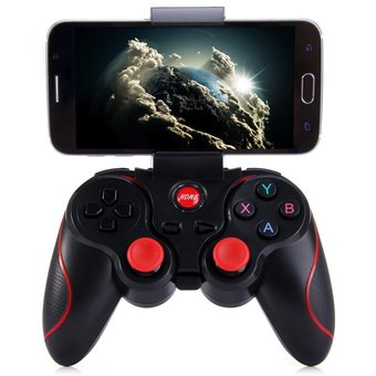 Hitech Gamepad Bluetooth T3 จอยเกมส์ไร้สายสำหรับโทรศัพท์มือถือ แท๊ปเล็ต คอมพิวเตอร์ (Black)