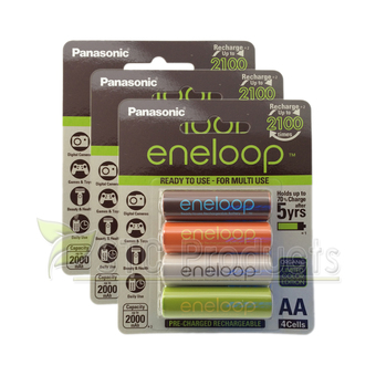Eneloop Rechargeable Battery AA 12pcs. - Organic (4 ก้อน/แพ็ค) รุ่น BK-3MCCE/4RT x 3 Pack (4 ก้อน/Pack)