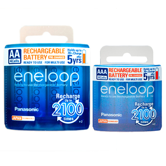 Eneloop Panasonic Battery recharge AAx4 + AAA x 4pcs.BK-3MCCE/4NT+BK-4MCCE/4NT (White)