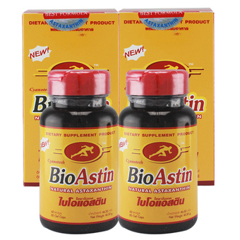 Bio Astin ไบโอ แอสติน ผลิตภัณฑ์อาหารเสริมสกัดจากสาหร่ายแดง (60 เม็ด x 2 กระปุก)