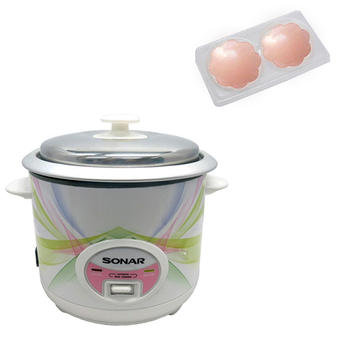 Sonar หม้อหุงข้าว 1 ลิตร รุ่น SR-C401 #SeriesII + ซิลิโคนปิดหัวนมรูปดอกไม้