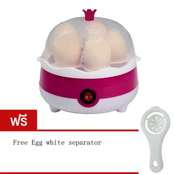 Tmall เครื่องต้มไข่ไฟฟ้า ไข่ลวก ไข่ตุ๋น เอนกประสงค์ (Rose Red) Free Egg white separator