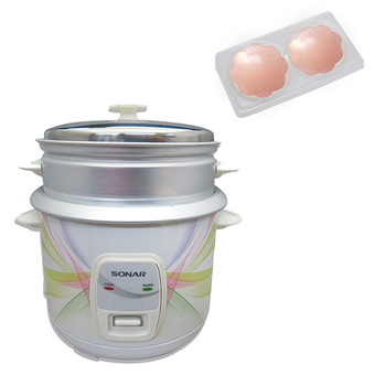 Sonar หม้อหุ่งข้าว classic มีซึ้ง 1.0ลิตร รุ่น SR-D411 (สีขาว) + ซิลิโคนปิดหัวนมรูปดอกไม้