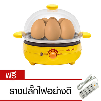 Sonar เครื่องต้มไข่อเนกประสงค์ รุ่น SR-C601 (Yellow) แถมฟรี รางปลั็กไฟ มูลค่า 560 บาท