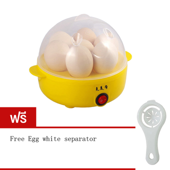 Tmall เครื่องต้มไข่ไฟฟ้า ไข่ลวก ไข่ตุ๋น เอนกประสงค์ (Yellow) Free Egg white separator