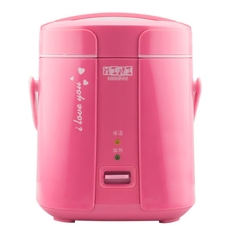 GetZhop หม้อหุงข้าวไฟฟ้า ขนาดพกพา Mini Rice Cooker ขนาด 1.2 ลิตร - (Pink)