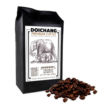 DoiChang Premium Coffee เมล็ดกาแฟดอยช้าง อาราบิก้า คั่วเข้ม (1ถุง - 250g.)