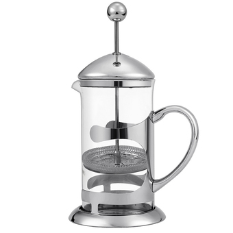 Cyber HOMDOX French Press Coffee Espresso Maker 1000ML Stainless Steel Heat Resistant Glass Carafe Kettle with Plunger Lid 2pcs Extra Filter (Silver)