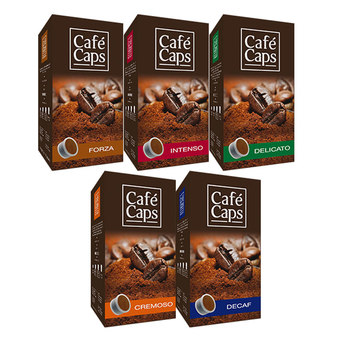 แคปซูลกาแฟ CafeCaps Mix แพ็ค 60 แคปซูล ( กล่องละ 12 แคปซูล 5 กล่อง )
