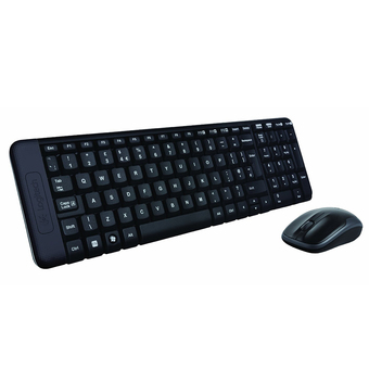 Logitech ชุดคีย์บอร์ดและเมาส์ไร้สาย Logitech Wireless Combo MK220 (Black)