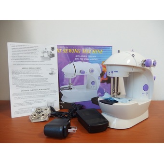 Sewing Machine จักรเย็บผ้า จักรเย็บผ้าขนาดเล็ก ไฟฟ้า พกพา อุปกรณ์เครื่องเย็บผ้าครบ