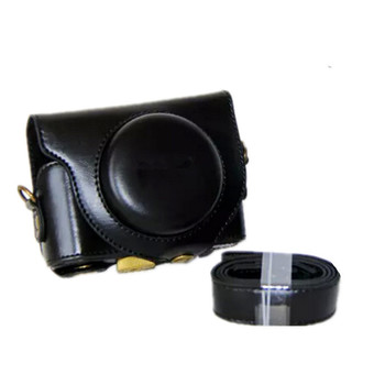 Black Camera PU Leather Case Cover Bag for Sony HX90