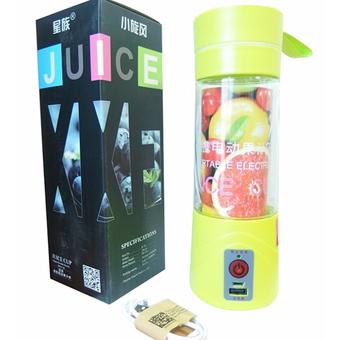 Juice Cup เครื่องปั่นน้ำผักผลไม้ สมุทตี้ พกพาสะดวก กระติกน้ำ แก้วน้ำ ระบบ usb [สีเขียว]