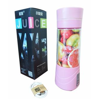Juice Cup เครื่องปั่นน้ำผักผลไม้ สมุทตี้ พกพาสะดวก กระติกน้ำ แก้วน้ำ ระบบ usb [สีชมพู]