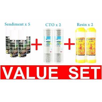 WATERFILTER VALUE SET(m) Colandas ชุดไส้กรองน้ำมาตรฐาน 3 ขั้นตอน เซ็ต 9 ชิ้น