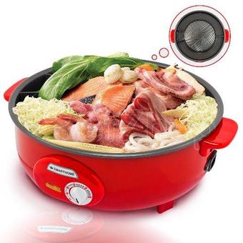 SMART HOME หม้อสุกี้ เตาปิ้งย่างอเนกประสงค์ รุ่น SP 2505(Watermelon red)